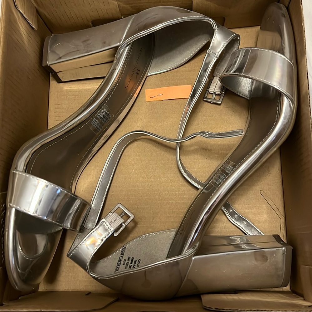 Silver/Chrome Block Heels! 🩶